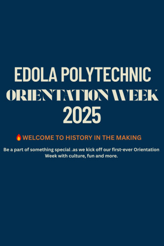 EDOLA ORIENTATION WEEK